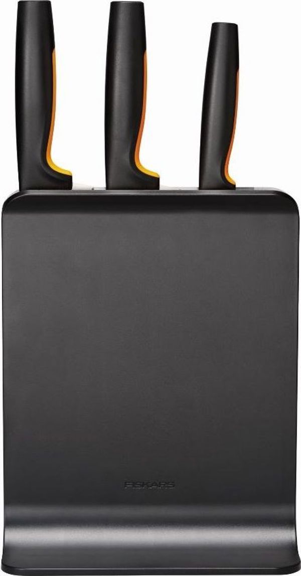 Fiskars Σετ 5 Μαχαιριών Functional Form 1057554 με Μαύρη Θήκη Μπλοκ
