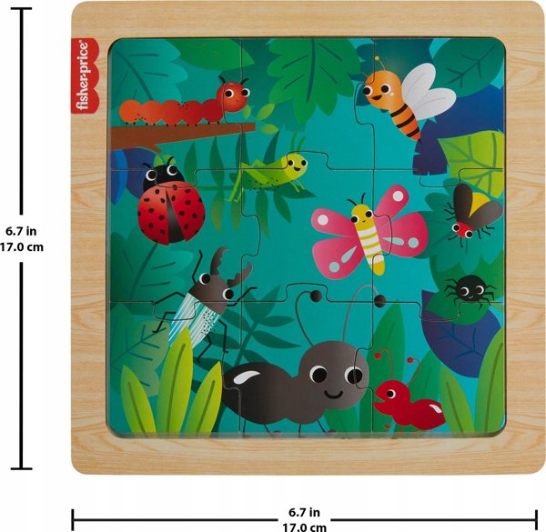 Fisher Price Ξύλινο παζλ, έντομα Fisher Price