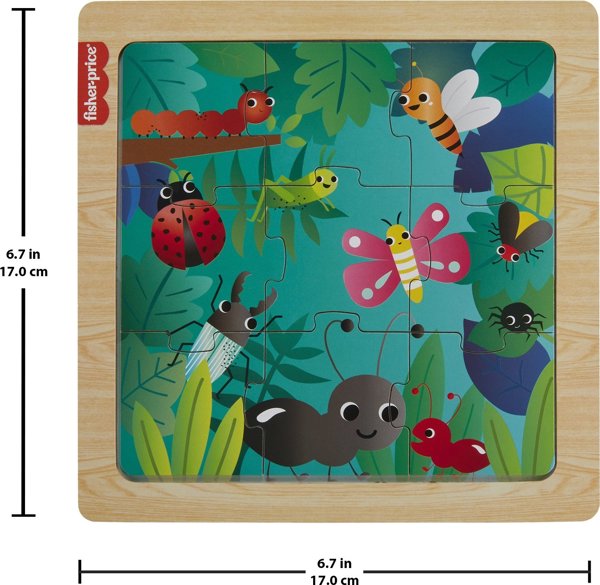 Fisher Price Ξύλινο παζλ, έντομα Fisher Price