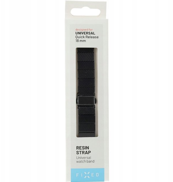 FIXED Resin Strap | Quick Release 18mm | czarny karbon