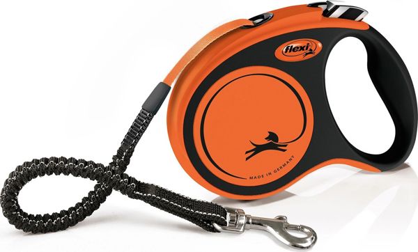 Flexi Xtreme Αυτόματος Οδηγός Σκύλου, Ταινία 5m, Έως 20kg, Πορτοκαλί