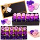 Flower Box Αιώνια Αρωματικά Τριαντάφυλλα σε Κουτί Φιολέ 18 τεμ.
