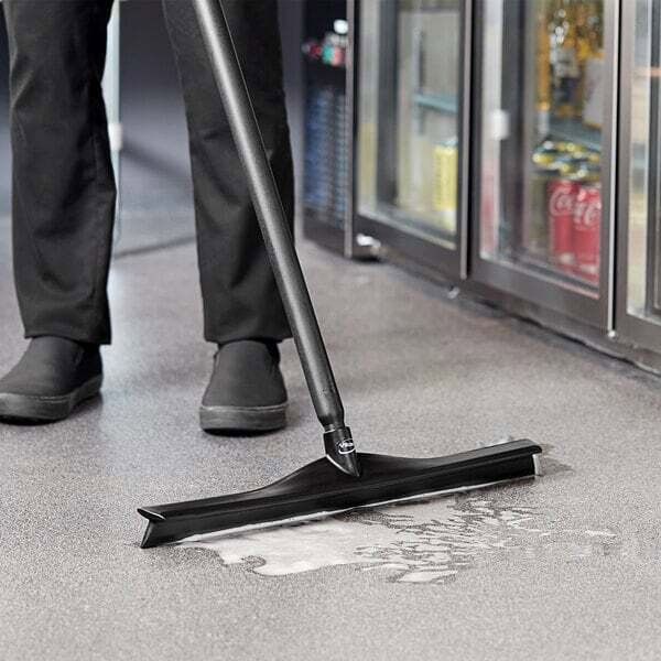 Floor scraper, Vikan, 60x8x9.5 cm, black, TPE rubber/PP, 60 cm, with single blade, ultra hygienic
