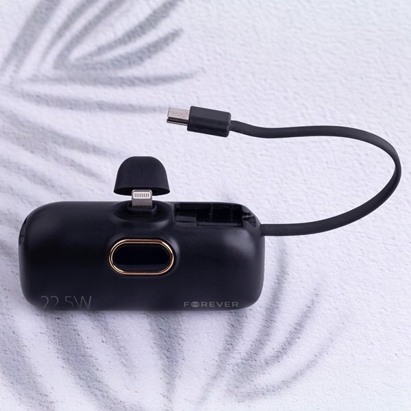 Forever mini power bank MTB-100 22.5W 5000 mAh Lightning black 5907457751224