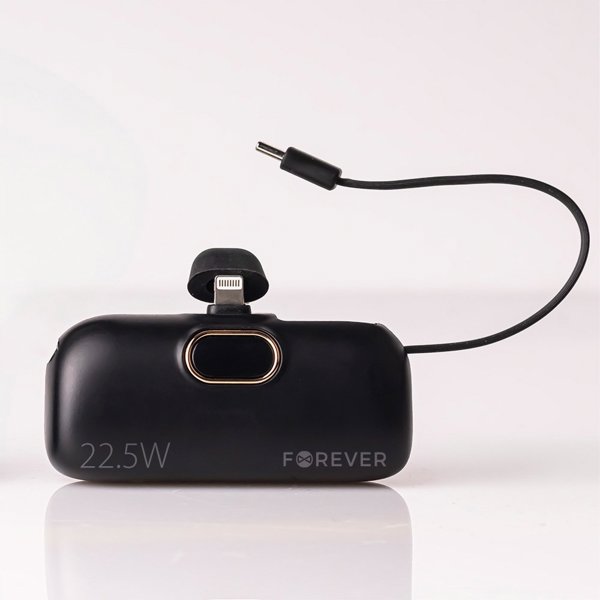 Forever mini power bank MTB-100 22.5W 5000 mAh Lightning black 5907457751224