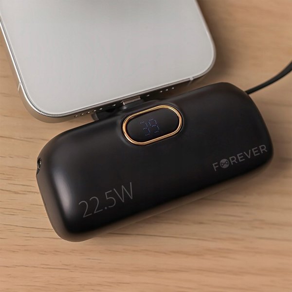 Forever mini power bank MTB-100 22.5W 5000 mAh Lightning black 5907457751224