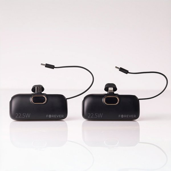 Forever mini power bank MTB-100 22.5W 5000 mAh Lightning black 5907457751224