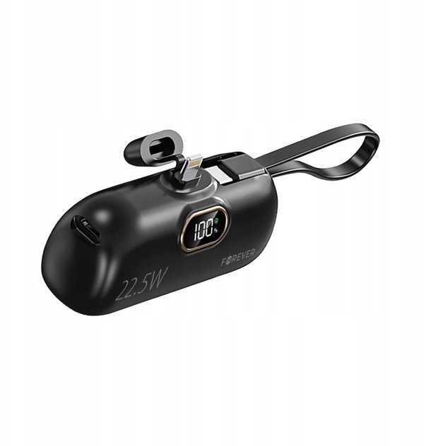 Forever mini power bank MTB-100 22.5W 5000 mAh Lightning black 5907457751224