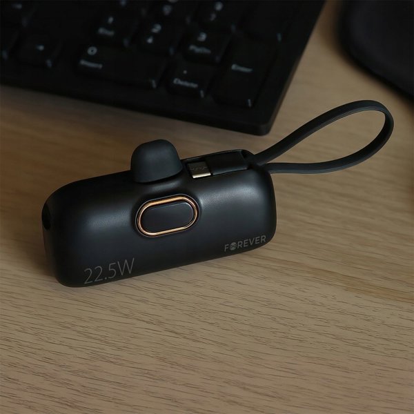Forever mini power bank MTB-100 22.5W 5000 mAh Lightning black 5907457751224