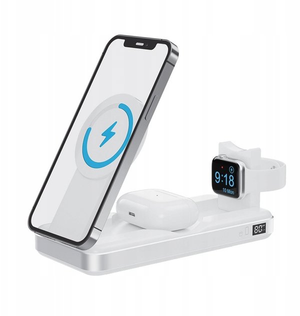 Forever wireless power bank MATB-300 10000 mAh 3in1 white 5907457779808