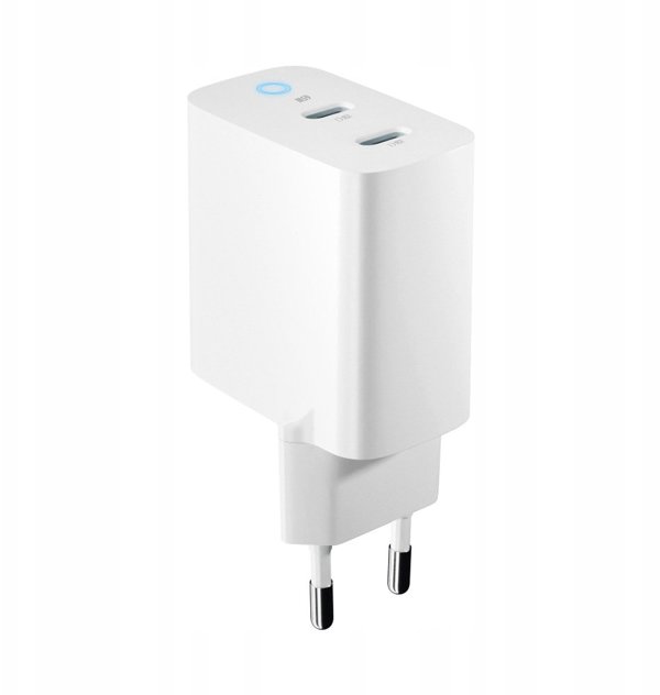 Forever TC-06-65CC GaN PD QC charger 2x USB-C 65W white