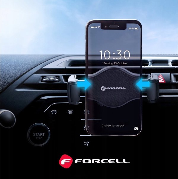 Βάση Αυτοκινήτου Forcell Carbon H-CF509 για Αεραγωγό, Στήριγμα Smartphone με Σύστημα Κυλίνδρων