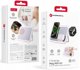 Forcell F-ENERGY Mag Mirror 3 σε 1 15W ασύρματος φορτιστής συμβατός με MagSafe / Apple Watch / Samsung Watch / AirPods ροζ