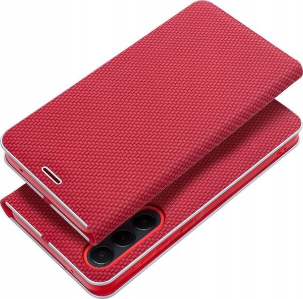 Θήκη ForCell Kabura LUNA Book Carbon για SAMSUNG S20 FE / S20 FE 5G κόκκινο