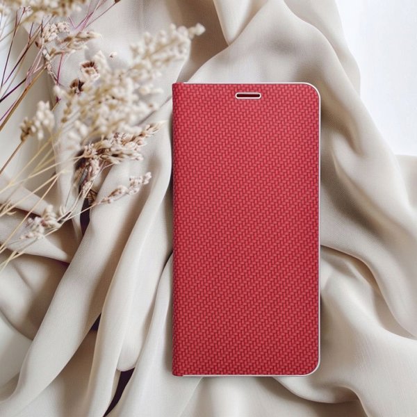 Θήκη ForCell Kabura LUNA Book Carbon για SAMSUNG S20 FE / S20 FE 5G κόκκινο