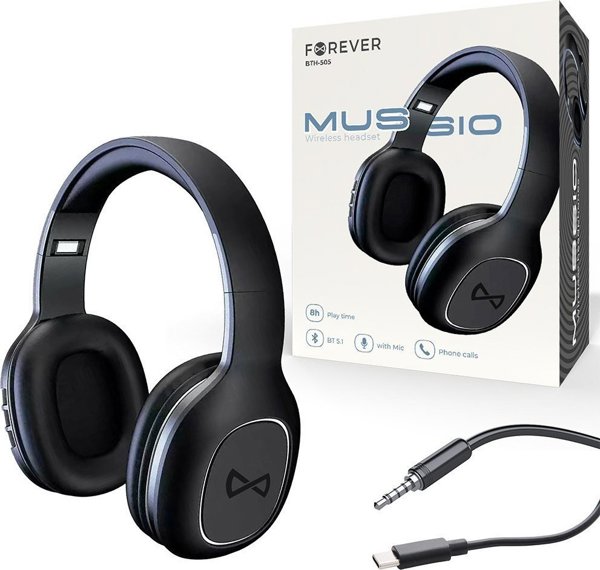 Ασύρματο ακουστικό Forever BTH-505 on-ear μαύρο 5907457708143