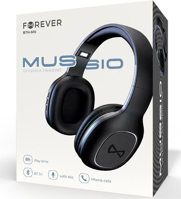 Ασύρματο ακουστικό Forever BTH-505 on-ear μαύρο 5907457708143