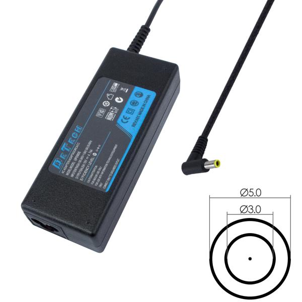 Φορτιστής DeTech for Samsung 60W 19V/3.16A 5.0*3.0 with pin inside - 271