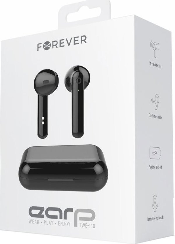 Ασύρματα ακουστικά Bluetooth Forever TWE-110 Earp μαύρο 5900495973931