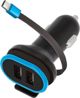 Φορτιστής αυτοκινήτου Forever CC-02 2x USB 3A μαύρος με καλώδιο USB-C 0,2 μ 5900495647146