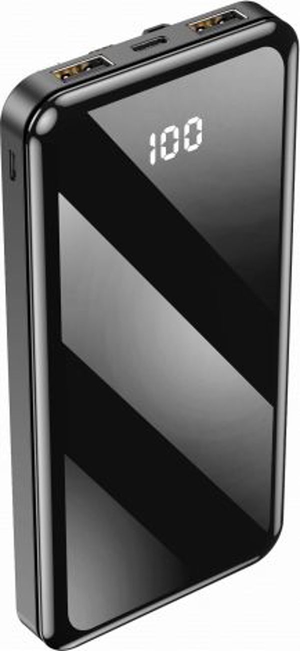 Forever power bank TB-411 ALLin1 10000 mAh with cables USB-C + Lightning + microUSB black 5900495878236
