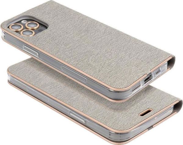 ForCell Kabura Forcell LUNA Book Gold do SAMSUNG Galaxy A12 srebrny