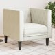 Πολυθρόνα Chesterfield vidaXL, Κρεμ, Βελούδινη Ταπετσαρία