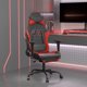 Μασάζ gaming πολυθρόνα vidaXL με υποπόδιο, μαύρο-κόκκινη