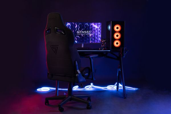 SENSE7 Sentinel Πολυθρόνα Gaming Μαύρο-Γκρι, Εργονομική Καρέκλα Γραφείου