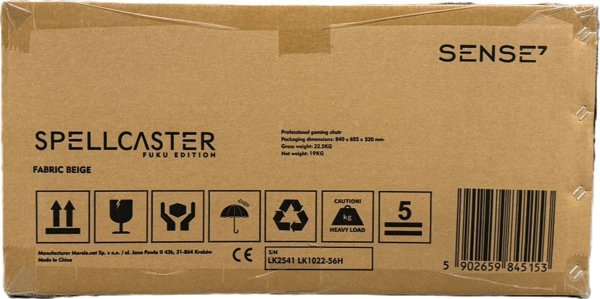 Πολυθρόνα Gaming SENSE7 Spellcaster FUKU Υφασμάτινη Μαύρο-Μπεζ