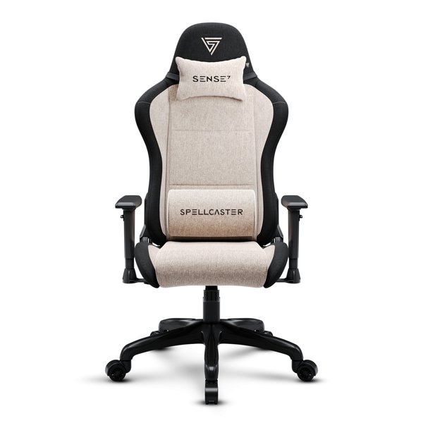Πολυθρόνα Gaming SENSE7 Spellcaster FUKU Υφασμάτινη Μαύρο-Μπεζ