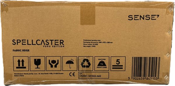 Πολυθρόνα Gaming SENSE7 Spellcaster FUKU Υφασμάτινη Μαύρο-Μπεζ