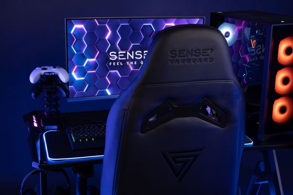SENSE7 Vanguard Gaming Πολυθρόνα - Εργονομική Καρέκλα Γραφείου Μαύρο-Κόκκινο
