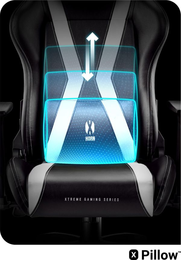 Diablo Chairs X-Horn 2.0 Gaming Chair King Size, XXL, Μαύρο-Λευκό