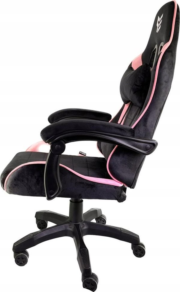 Fotel obrotowy gamingowy HERO ENZO PINK + WHITE ALCANTARA ICE