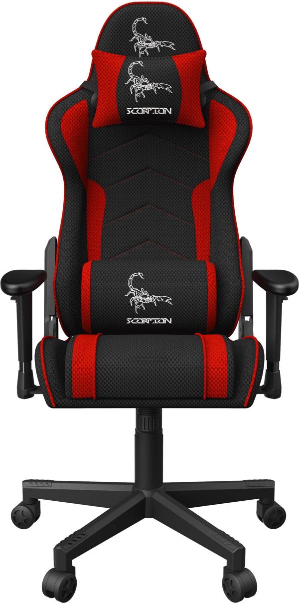 Gembird Scorpion Gaming Καρέκλα Γραφείου Μαύρο-Κόκκινο
