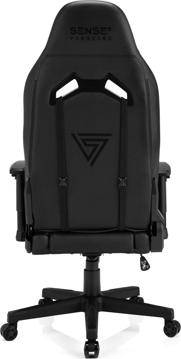 SENSE7 Vanguard Gaming Πολυθρόνα - Δερμάτινη Καρέκλα Γραφείου, Μαύρη
