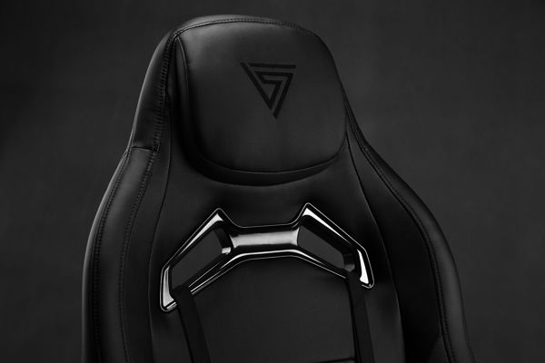 SENSE7 Vanguard Gaming Πολυθρόνα - Δερμάτινη Καρέκλα Γραφείου, Μαύρη