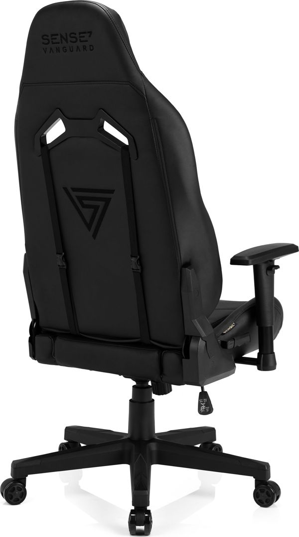 SENSE7 Vanguard Gaming Πολυθρόνα - Δερμάτινη Καρέκλα Γραφείου, Μαύρη