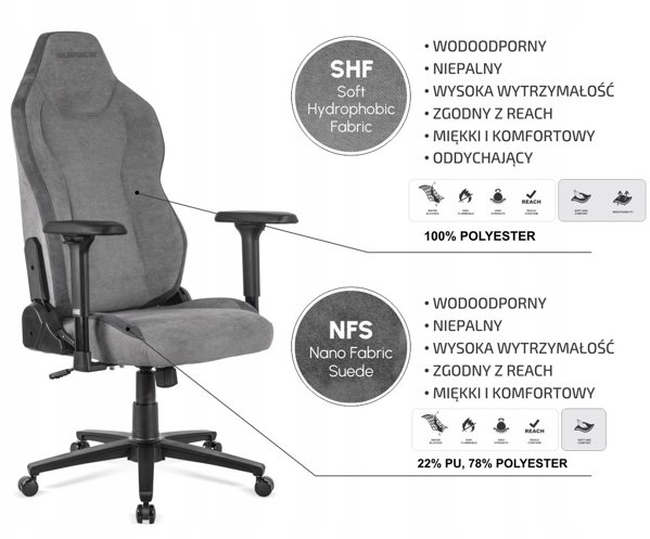 Fotel QUERSUS XEOS Midnight Grey