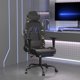 vidaXL Μασάζ gaming καρέκλα με υποπόδιο, μαύρη και καμουφλάζ