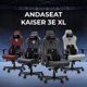 Gaming Καρέκλα Υφασμάτινη Anda Seat Kaiser 3E XL Γκρι Μπλε