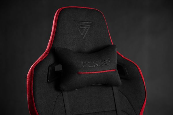 SENSE7 Sentinel Καρέκλα Gaming Υφασμάτινη Μαύρο-Κόκκινο