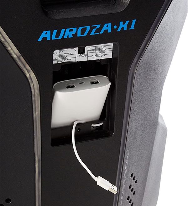 E-Blue Gaming Chair Auroza X1 LED Μαύρη-Κόκκινη + Gaming Σετ Polygon (Πληκτρολόγιο, Ποντίκι, Mousepad)