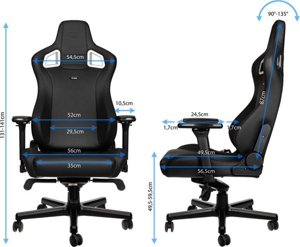 Noblechairs EPIC Gaming Πολυθρόνα - Black Edition (GAGC-165)
