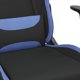vidaXL Περιστρεφόμενη καρέκλα gaming με υποπόδιο, μαύρο-μπλε ύφασμα