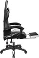 Kruger&Matz Warrior GX-150 Gaming Πολυθρόνα με Επένδυση από Οικολογικό Δέρμα, Μαύρο-Λευκό (KM0790-BW)