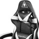 Kruger&Matz Warrior GX-150 Gaming Πολυθρόνα με Επένδυση από Οικολογικό Δέρμα, Μαύρο-Λευκό (KM0790-BW)