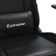 vidaXL Μαξιλάρα gaming με μασάζ και υποπόδιο, μαύρο, συνθετικό δέρμα