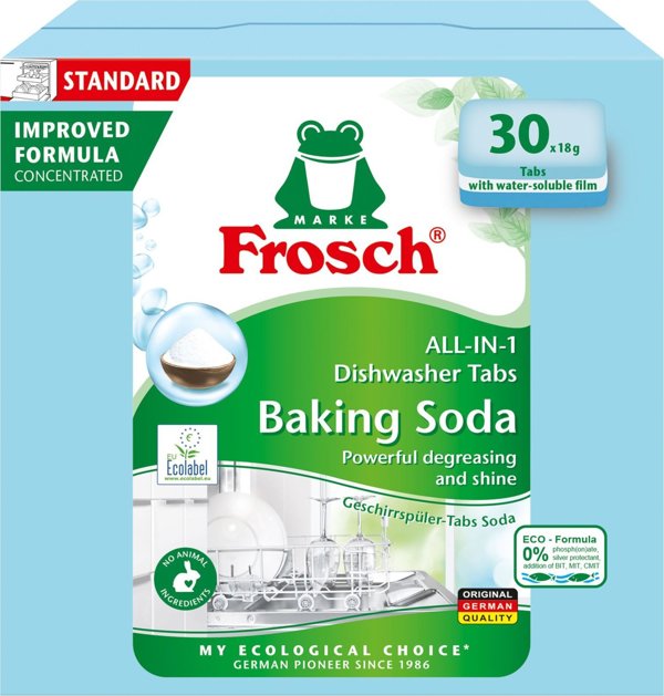 Frosch Frosch indaplovių tabletės su soda, 540 γρ